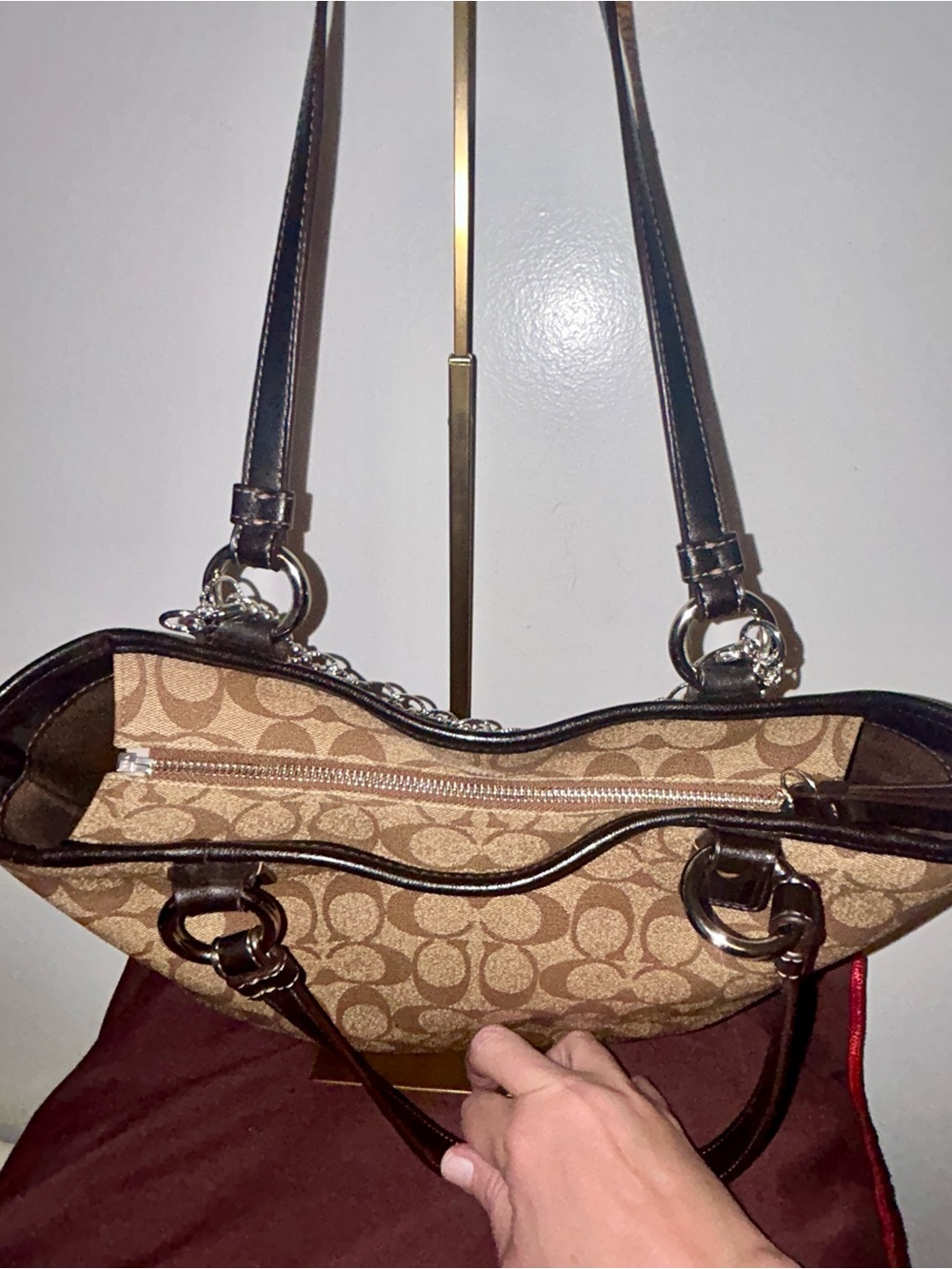 Coach Peyton Signature Heritage Pocket Tote Bag Y2K Vintage - Picture 8 of 14